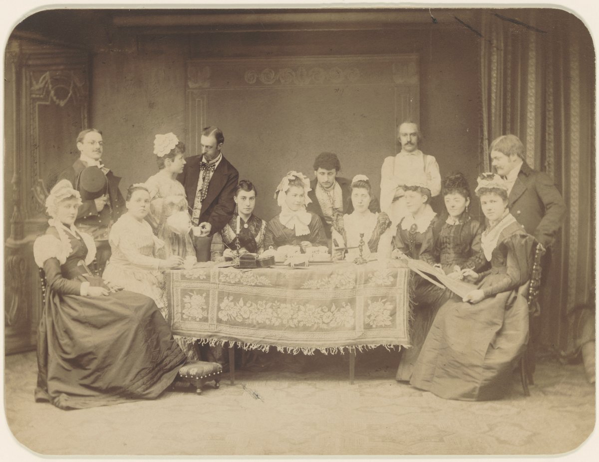 Performance of ‘the Gilding Party', held on the occasion of the marriage of M.A. Vriesendorp and H. Roodenburg. - 1889