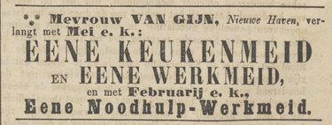 Advertentie uit De Dordrechtsche Courant van 1874