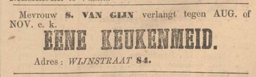 Advertentie uit De Dordrechtsche Courant van 1886