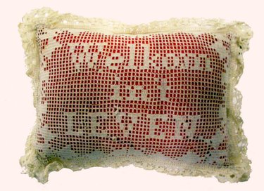 Gehaakt kussentje voor luierspelden