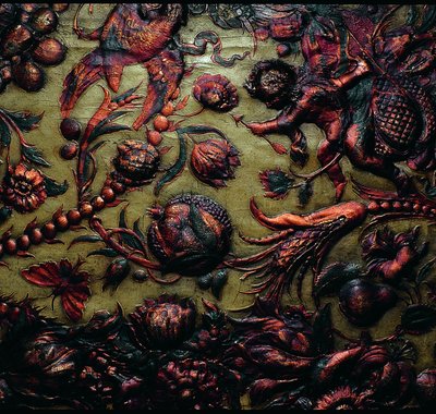 Detail van het goudleerpatroon - ca. 1686