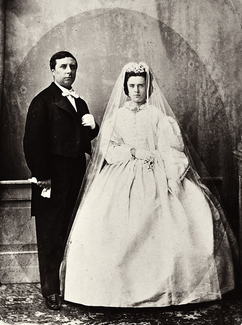 Huwelijksfoto van Simon van Gijn en Cornelia Vriesendorp