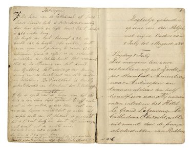 Pagina uit reisverslag Simon van Gijn